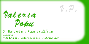 valeria popu business card